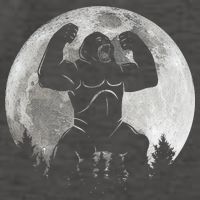 Cool King Kong Monster Full Moon Vector Backpack