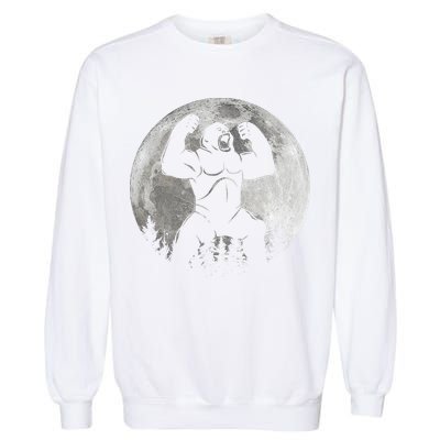 Cool King Kong Monster Full Moon Garment-Dyed Sweatshirt