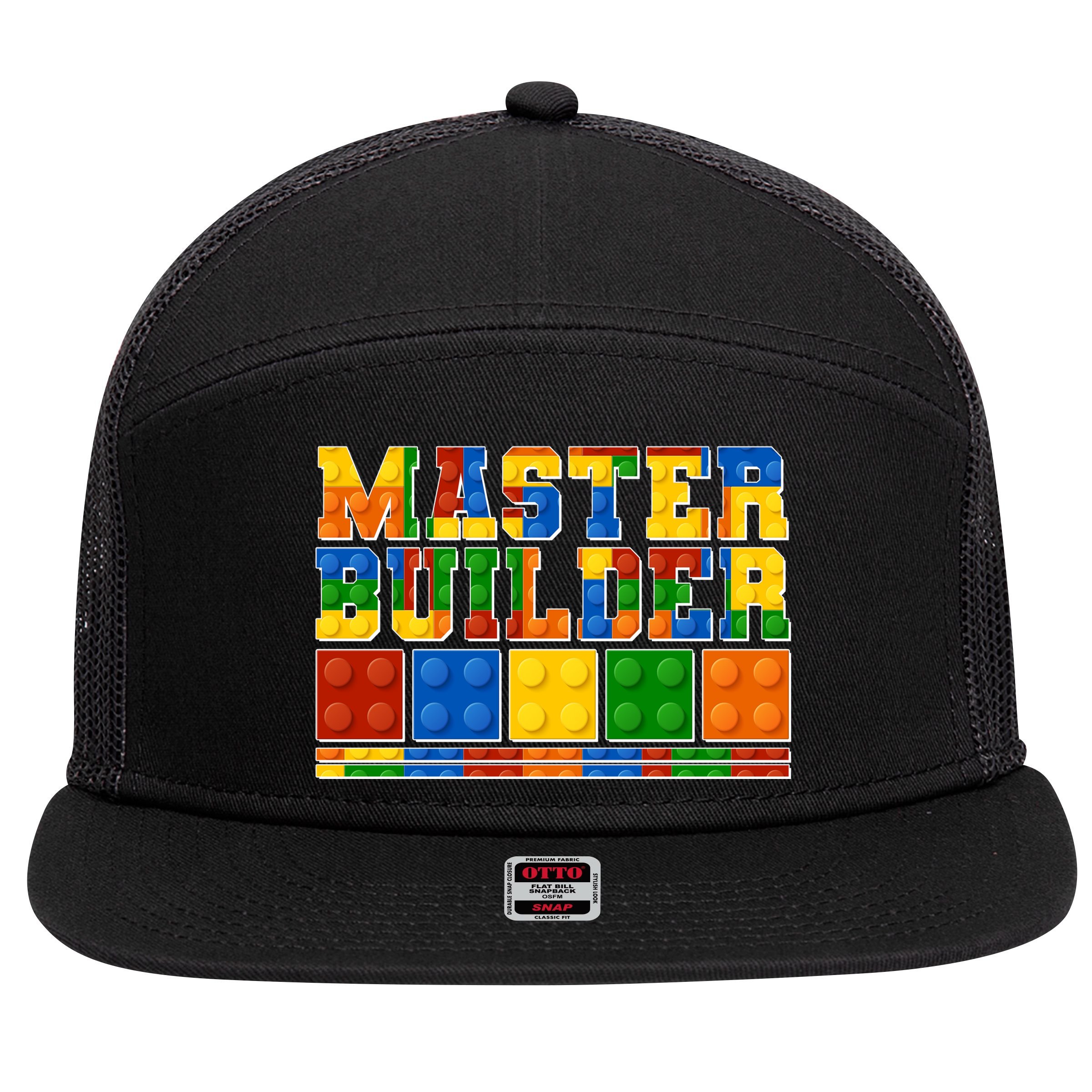 Cool Master Builder Lego Fan 7 Panel Mesh Trucker Snapback Hat