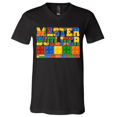 Cool Master Builder Lego Fan V-Neck T-Shirt