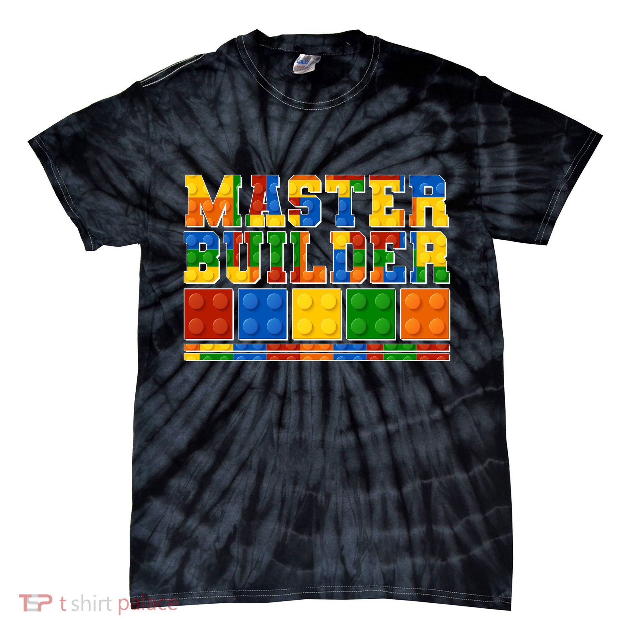 Cool Master Builder Lego Fan Tie-Dye T-Shirt
