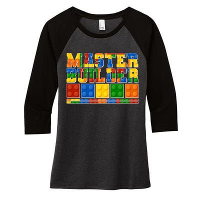 Cool Master Builder Lego Fan Women's Tri-Blend 3/4-Sleeve Raglan Shirt