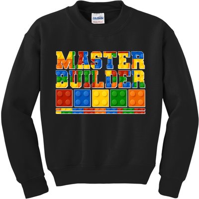Cool Master Builder Lego Fan Kids Sweatshirt