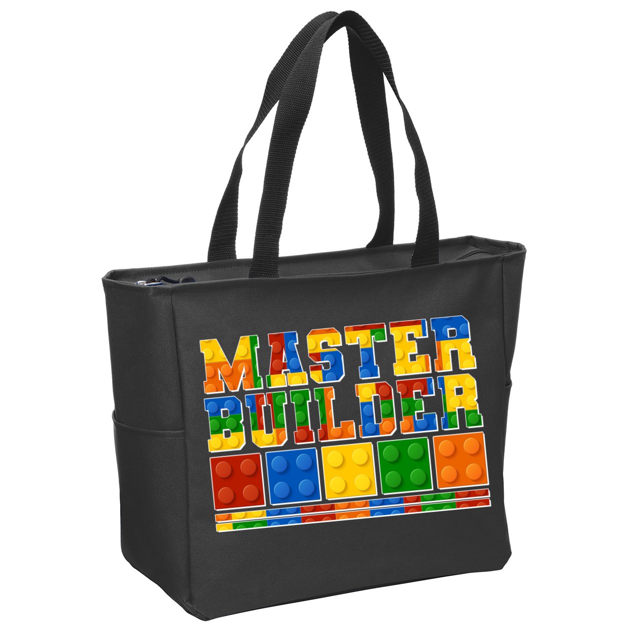 Cool Master Builder Lego Fan Zip Tote Bag