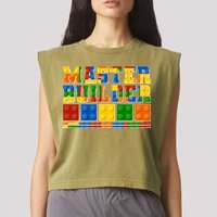 Cool Master Builder Lego Fan Garment-Dyed Women's Muscle Tee