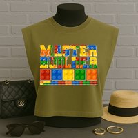 Cool Master Builder Lego Fan Garment-Dyed Women's Muscle Tee