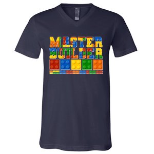 Cool Master Builder Lego Fan V-Neck T-Shirt