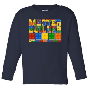 Cool Master Builder Lego Fan Toddler Long Sleeve Shirt