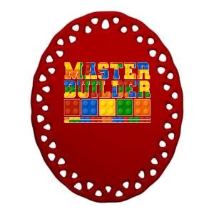 Cool Master Builder Lego Fan Ceramic Oval Ornament