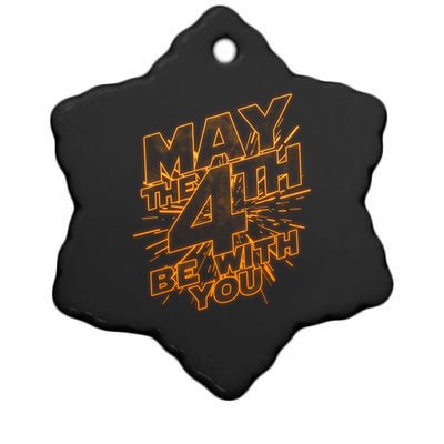 Cool May the 4th Be With You  Ceramic Star Ornament