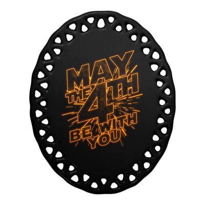 Cool May the 4th Be With You  Ceramic Oval Ornament