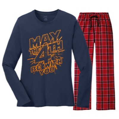 Cool May the 4th Be With You  Women's Long Sleeve Flannel Pajama Set 