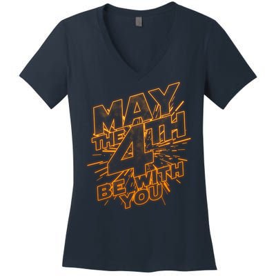 Cool May the 4th Be With You  Women's V-Neck T-Shirt