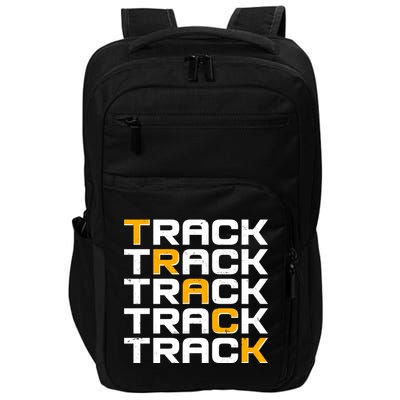 Cool Modern Track & Field Pattern Impact Tech Backpack