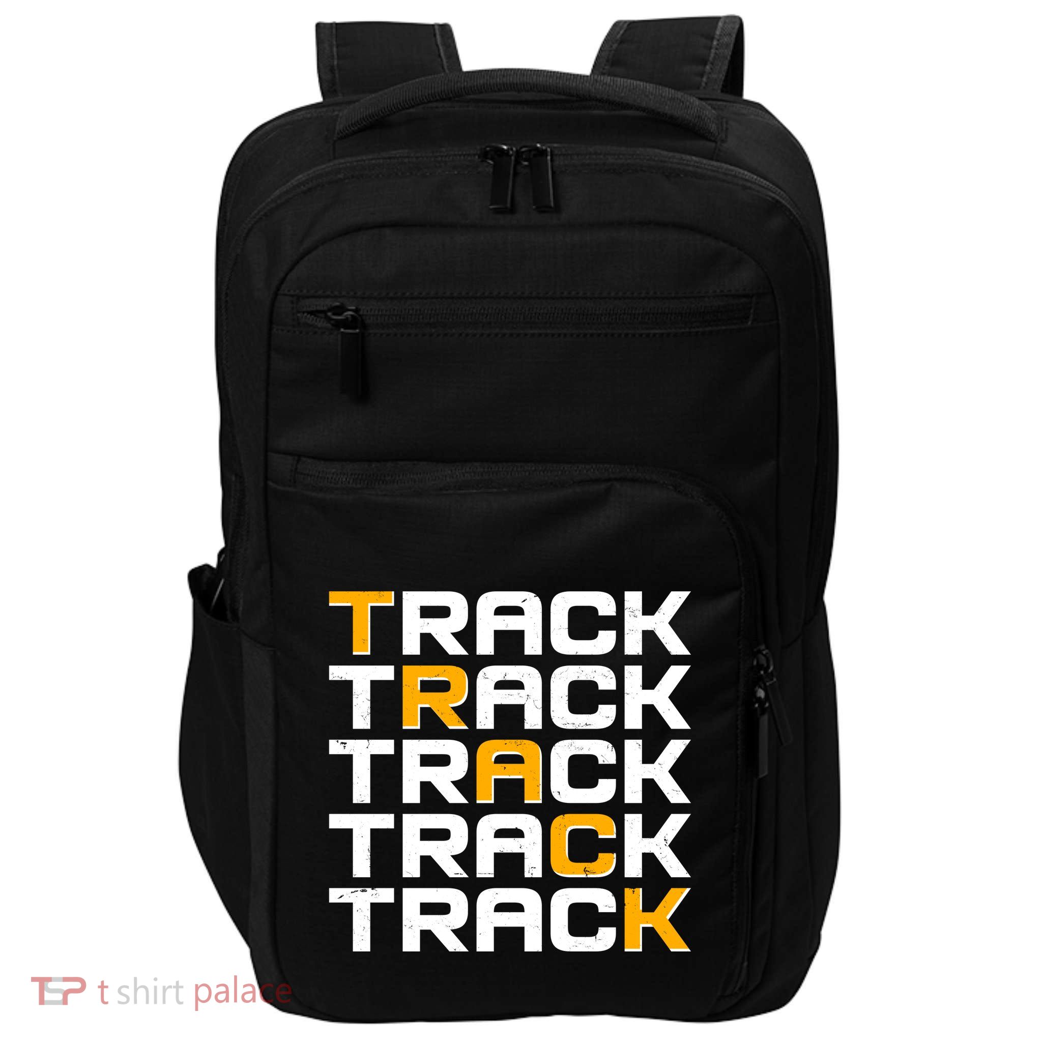 Cool Modern Track & Field Pattern Impact Tech Backpack