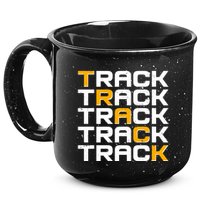Cool Modern Track & Field Pattern 15oz Campfire Ceramic Mug