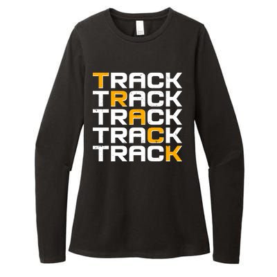 Cool Modern Track & Field Pattern Womens CVC Long Sleeve Shirt