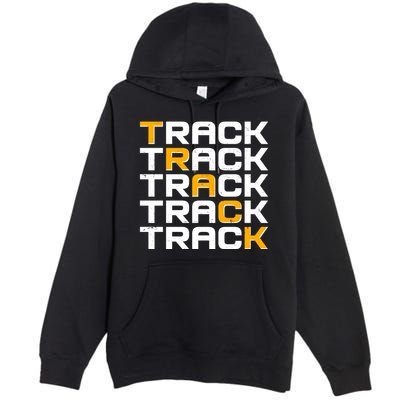 Cool Modern Track & Field Pattern Premium Pullover Hoodie