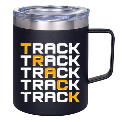 Cool Modern Track & Field Pattern 12oz Stainless Steel Coffee Mug