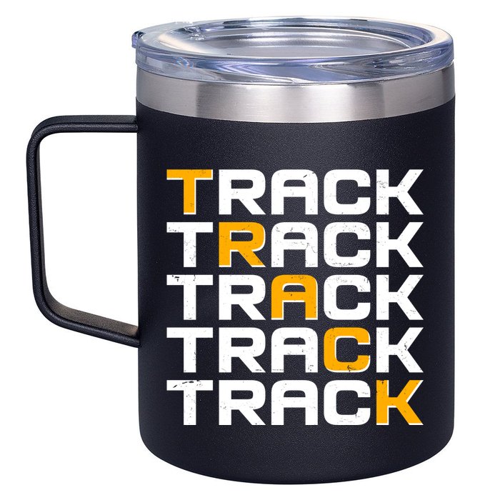 Cool Modern Track & Field Pattern 12oz Stainless Steel Coffee Mug