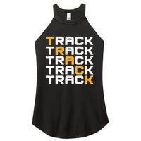 Cool Modern Track & Field Pattern Women's Perfect Tri Rocker Tank
