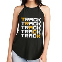 Cool Modern Track & Field Pattern Women's Perfect Tri Rocker Tank