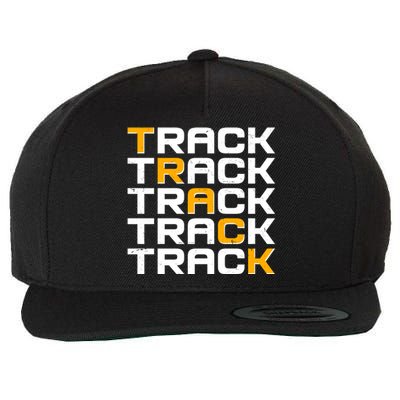 Cool Modern Track & Field Pattern Wool Snapback Cap