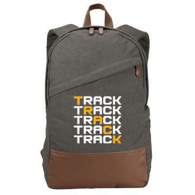 Cool Modern Track & Field Pattern Cotton Canvas Backpack