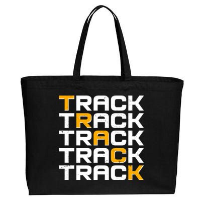 Cool Modern Track & Field Pattern Cotton Canvas Jumbo Tote