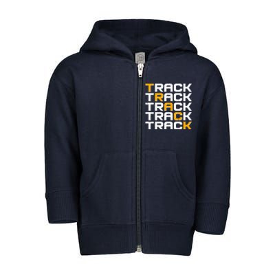 Cool Modern Track & Field Pattern Toddler Zip Fleece Hoodie