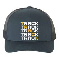 Cool Modern Track & Field Pattern Yupoong Adult 5-Panel Trucker Hat