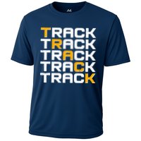 Cool Modern Track & Field Pattern Performance Shirt