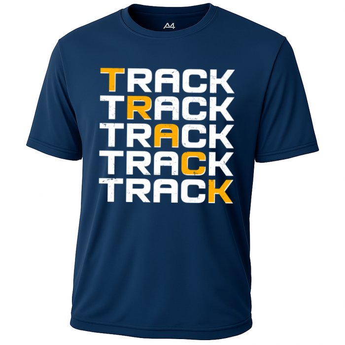 Cool Modern Track & Field Pattern Performance Shirt