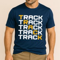 Cool Modern Track & Field Pattern Performance Shirt
