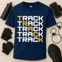 Cool Modern Track & Field Pattern Performance Shirt
