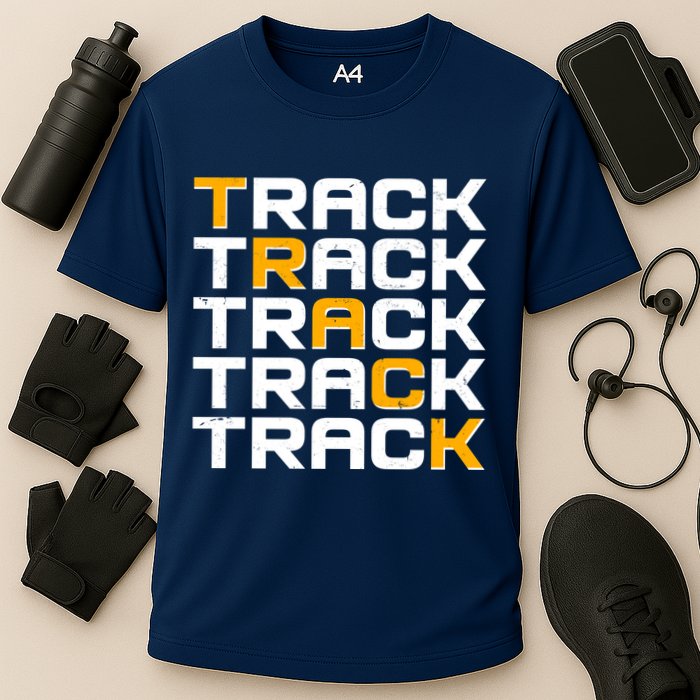 Cool Modern Track & Field Pattern Performance Shirt