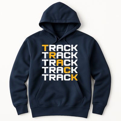 Cool Modern Track & Field Pattern Hoodie