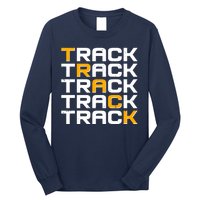 Cool Modern Track & Field Pattern Long Sleeve Shirt