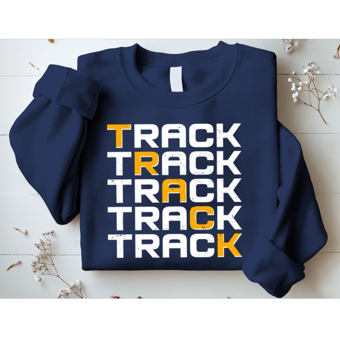 Cool Modern Track & Field Pattern Sweatshirt