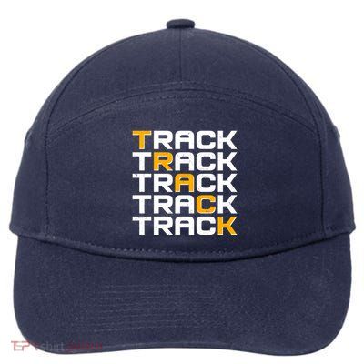 Cool Modern Track & Field Pattern 7-Panel Snapback Hat