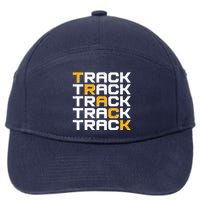 Cool Modern Track & Field Pattern 7-Panel Snapback Hat