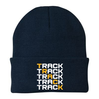 Cool Modern Track & Field Pattern Beanie