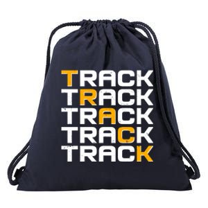 Cool Modern Track & Field Pattern Drawstring Bag