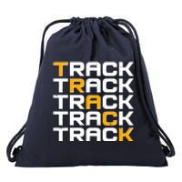 Cool Modern Track & Field Pattern Drawstring Bag