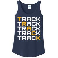 Cool Modern Track & Field Pattern Ladies Essential Tank