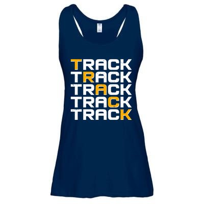 Cool Modern Track & Field Pattern Ladies Essential Flowy Tank
