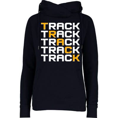 Cool Modern Track & Field Pattern Womens Funnel Neck Pullover Hood