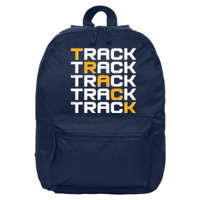 Cool Modern Track & Field Pattern 16 in Basic Backpack