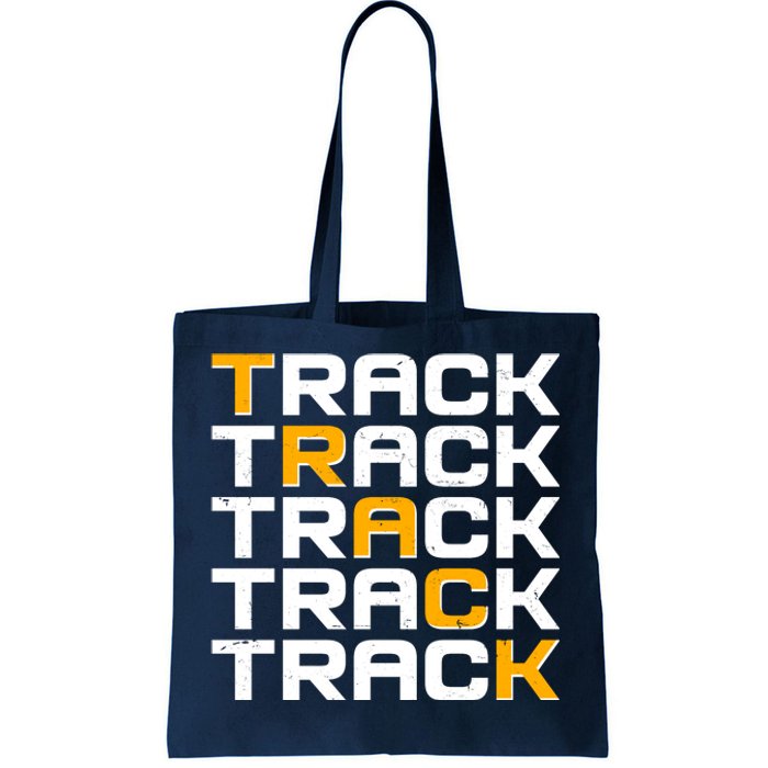 Cool Modern Track & Field Pattern Tote Bag