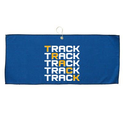 Cool Modern Track & Field Pattern Large Microfiber Waffle Golf Towel